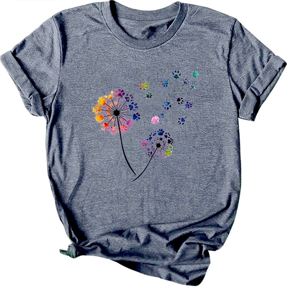 Paw print dandelions woman’s shirt